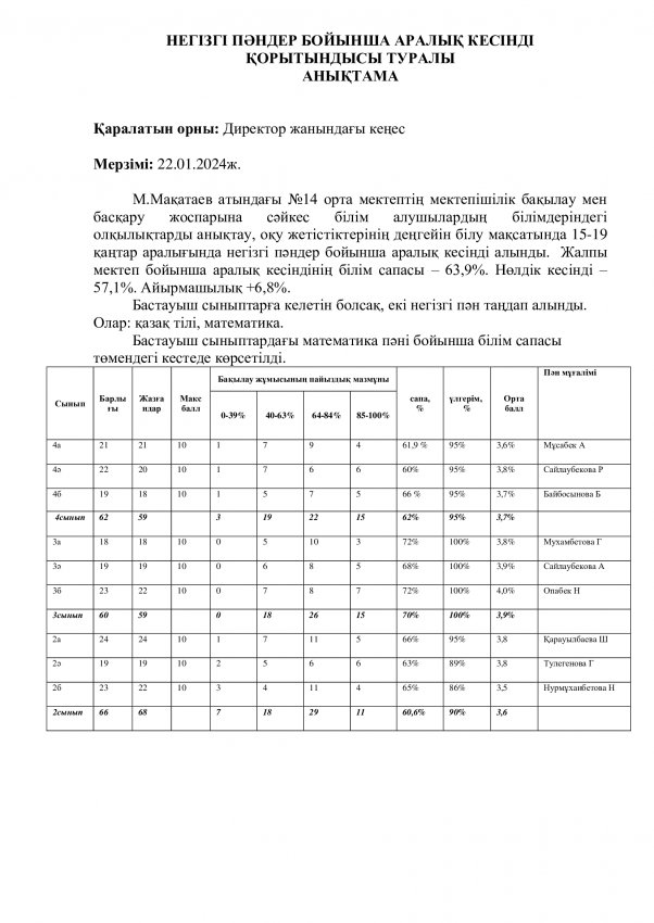 Аралық кесінді