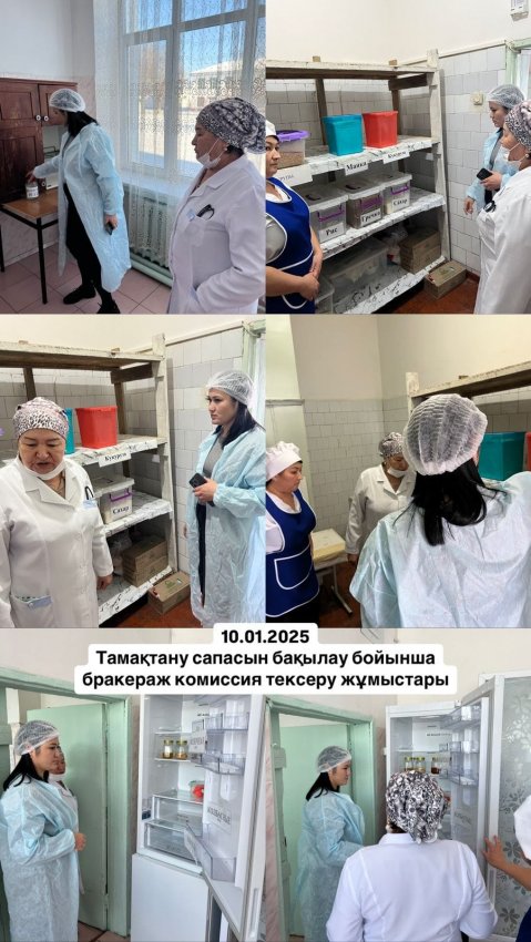Тамақтану сапасын бақылау бойынша бракераж комиссия тобының тексеру жұмыстары
